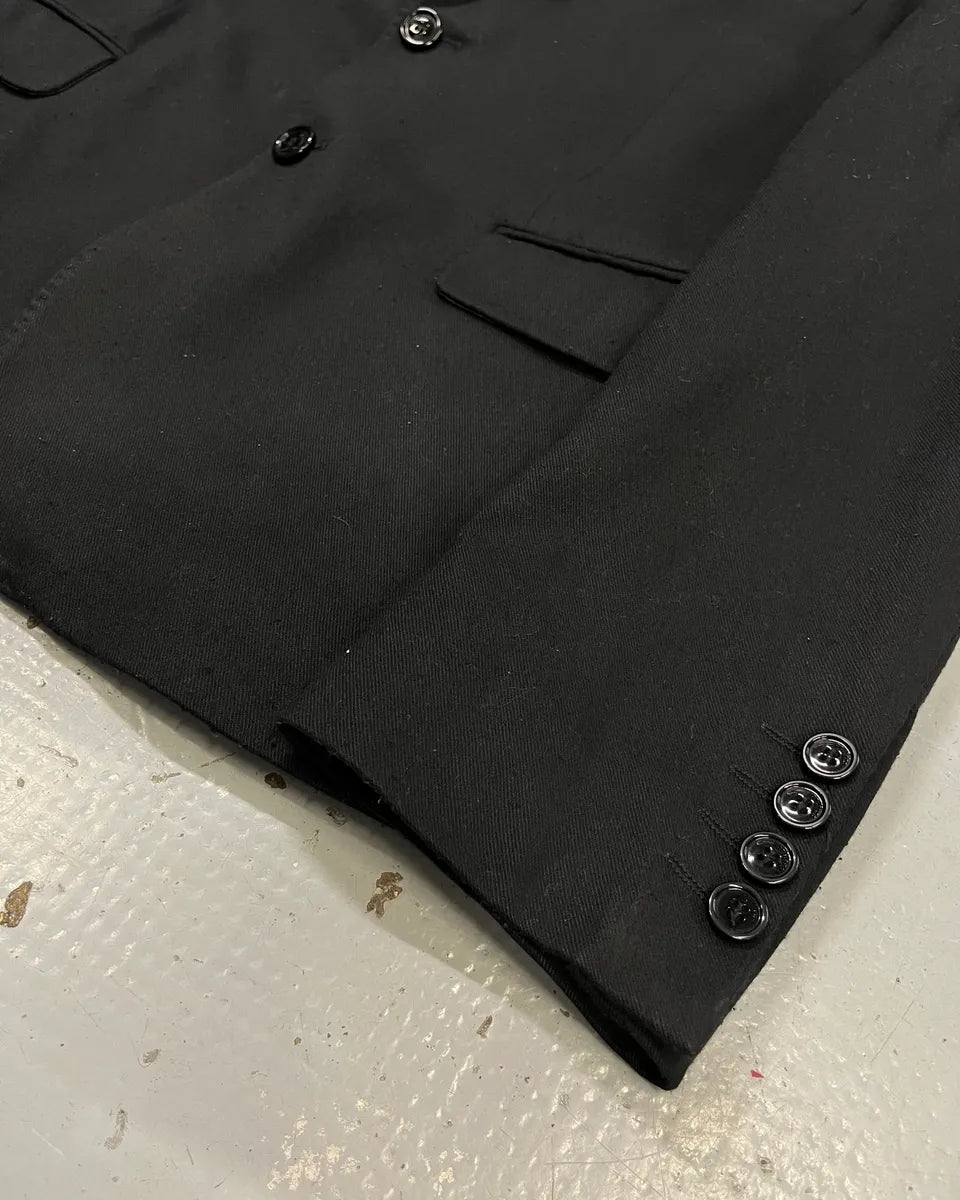 AW2010 John Galliano Black Gazette Lining Blazer Jacket dAskFTN 6