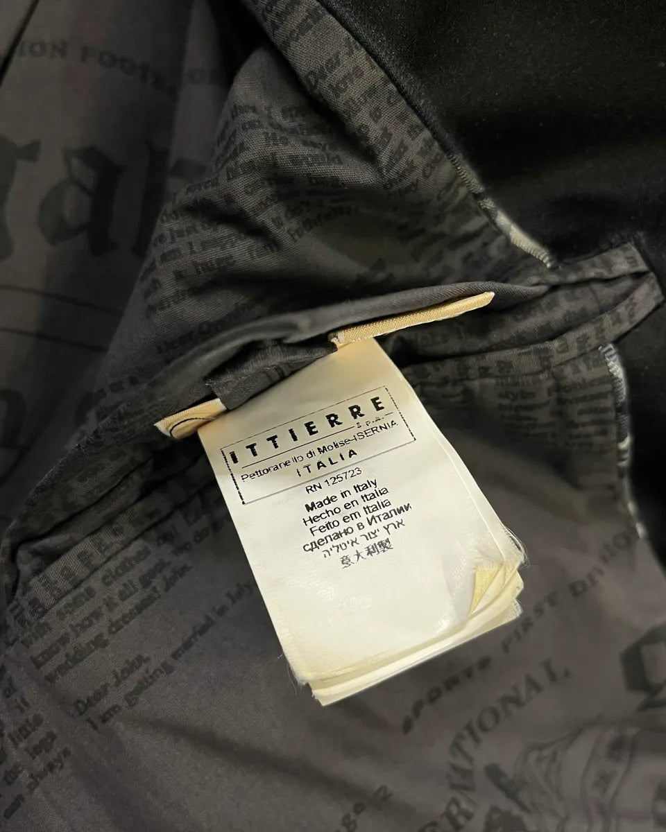 AW2010 John Galliano Black Gazette Lining Blazer Jacket dAskFTN 9