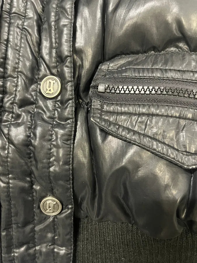 AW2010 John Galliano Black Puffer Hooded Jacket KOAOzuw 4