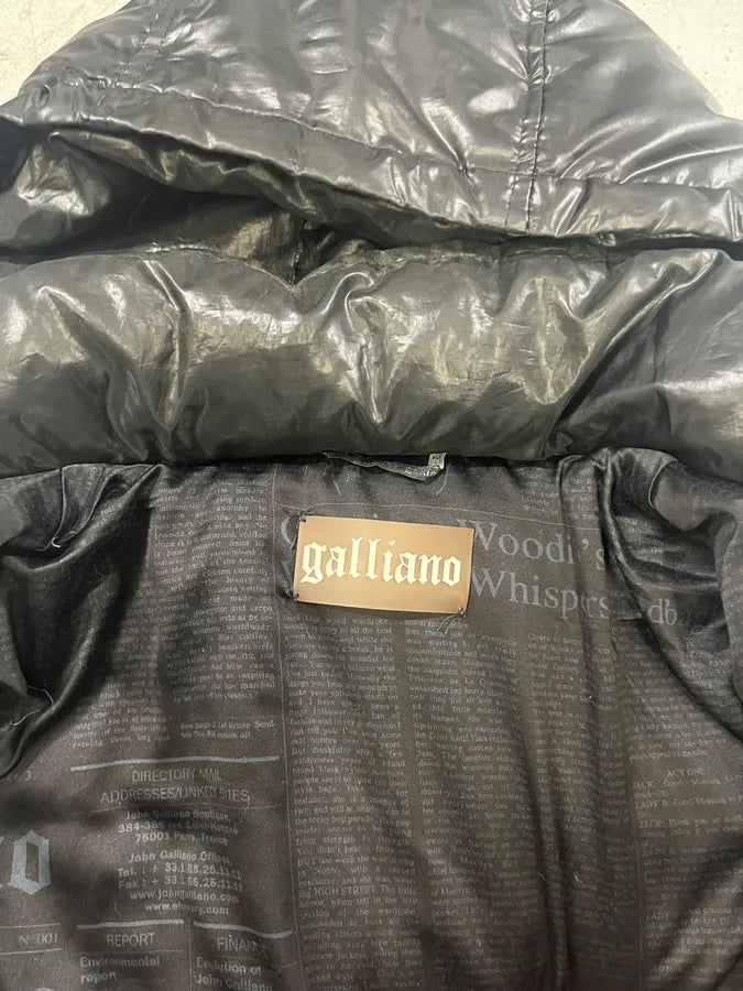 AW2010 John Galliano Black Puffer Hooded Jacket KOAOzuw 9