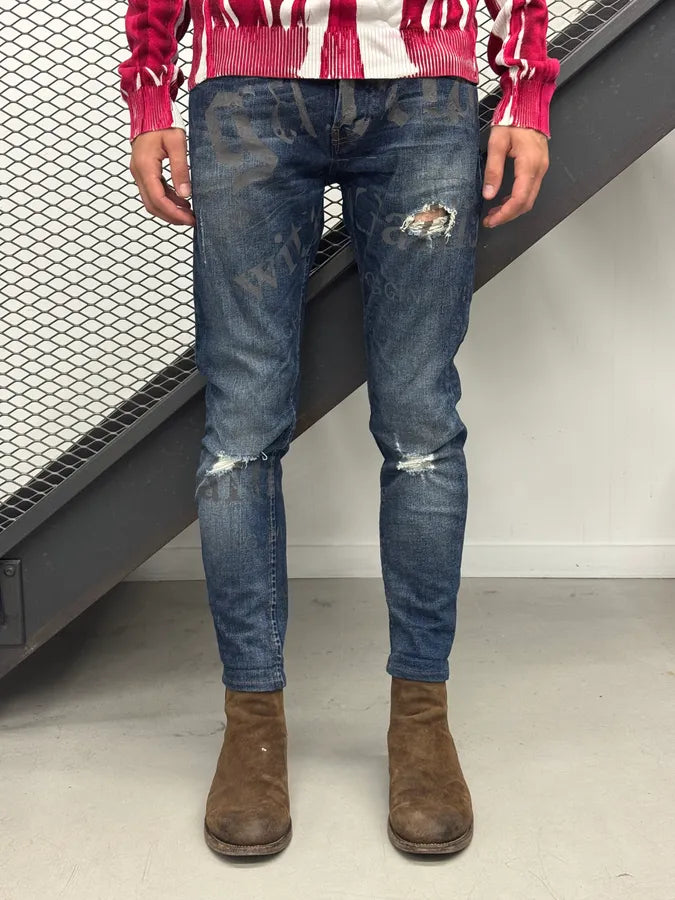 AW2010 John Galliano Gazette Navy Slim Jeans zCEBZjU 1