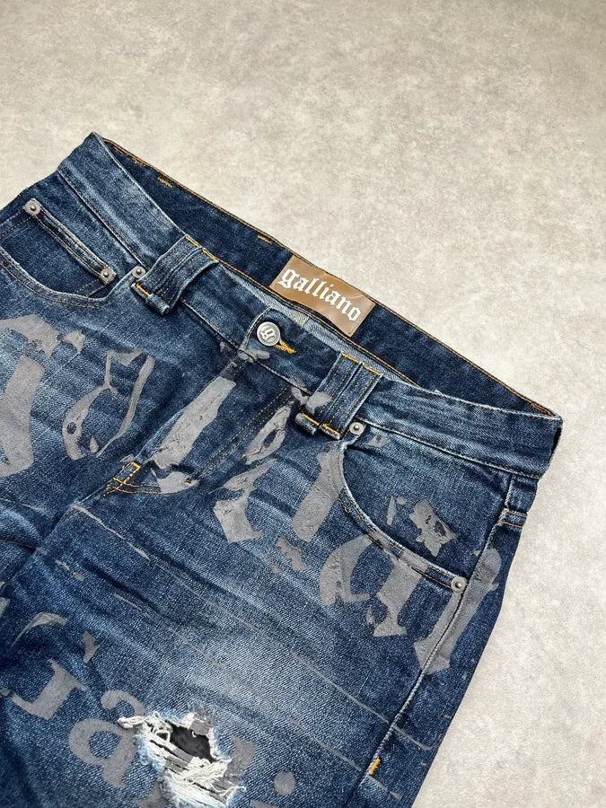 AW2010 John Galliano Gazette Navy Slim Jeans zCEBZjU 5