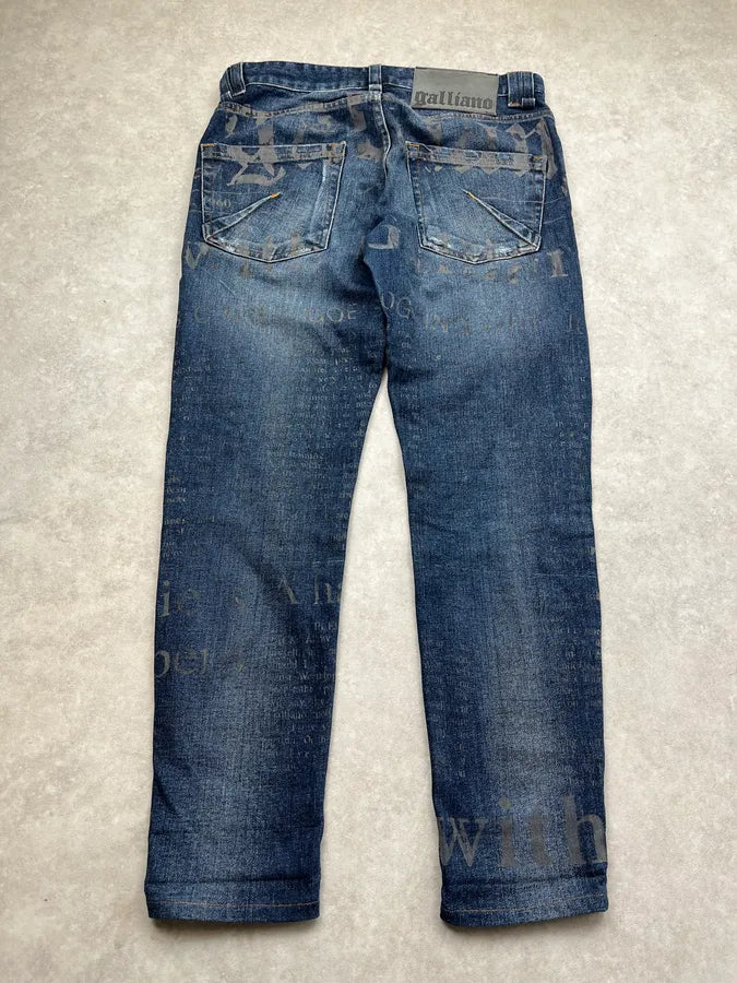 AW2010 John Galliano Gazette Navy Slim Jeans zCEBZjU 7