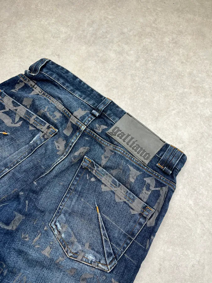AW2010 John Galliano Gazette Navy Slim Jeans zCEBZjU 8