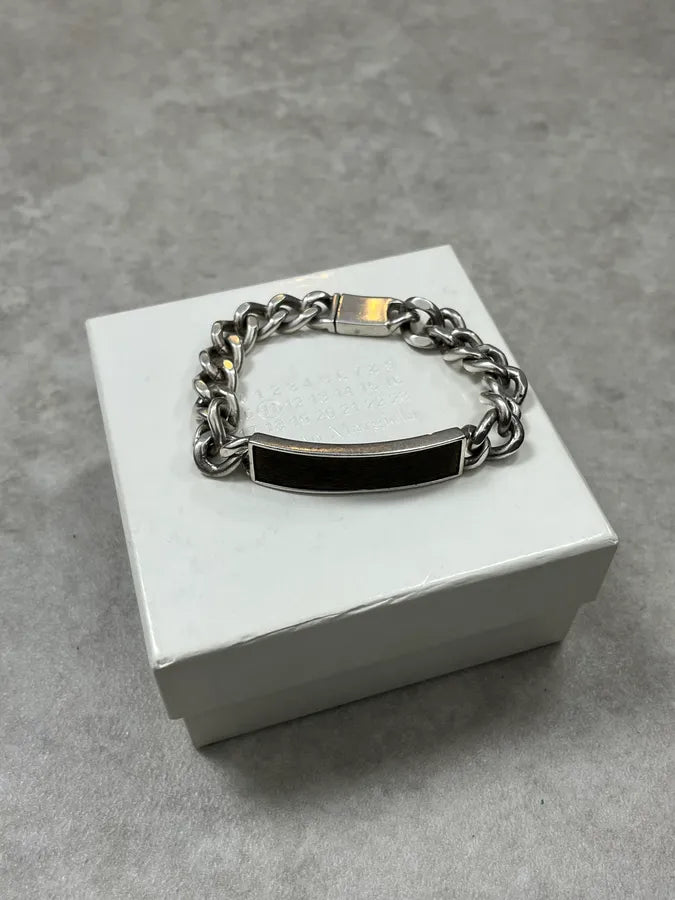 AW2010 Maison Margiela Grey Cuban Link Armband Bracelet JXVpcTM 0