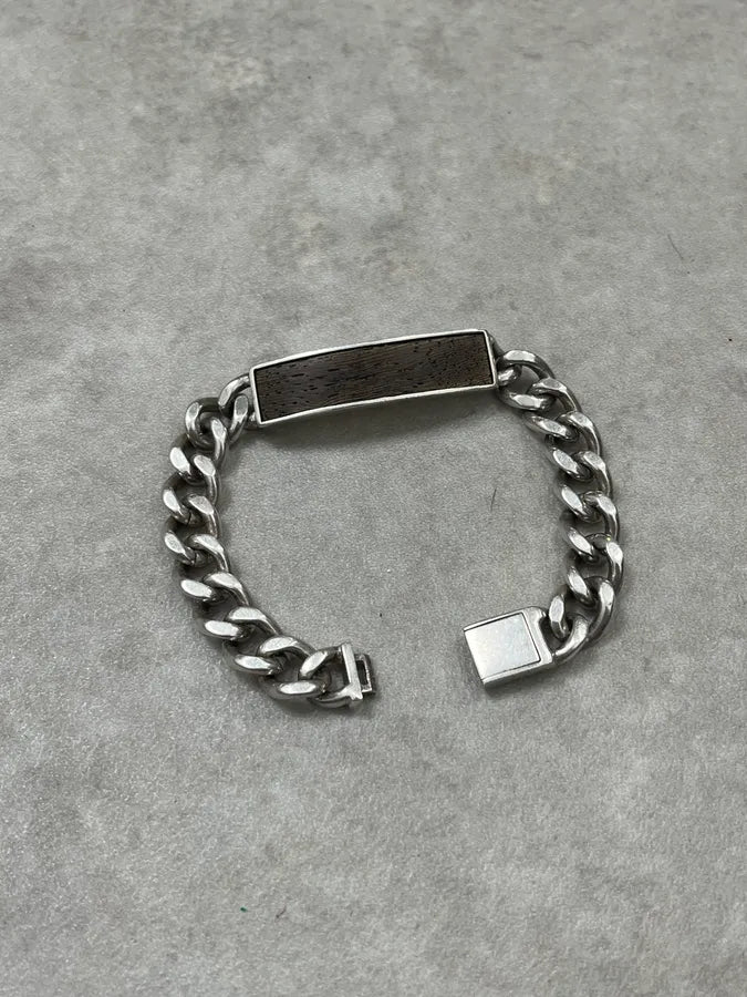 AW2010 Maison Margiela Grey Cuban Link Armband Bracelet JXVpcTM 5