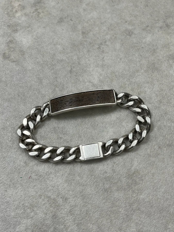 AW2010 Maison Margiela Grey Cuban Link Armband Bracelet JXVpcTM 3
