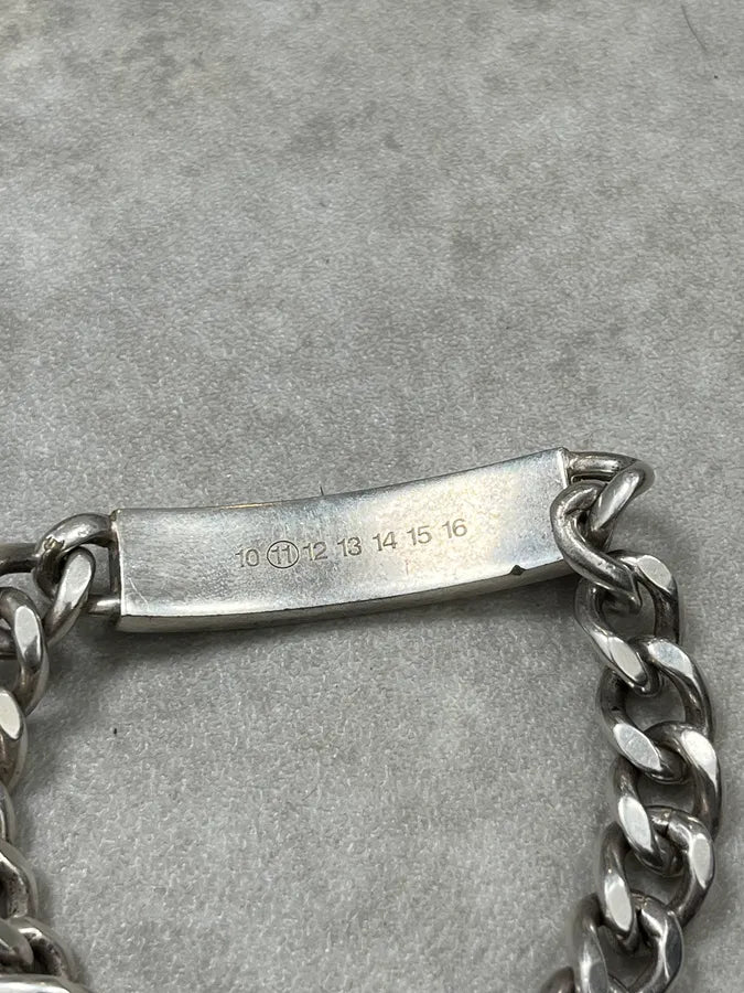 AW2010 Maison Margiela Grey Cuban Link Armband Bracelet JXVpcTM 6