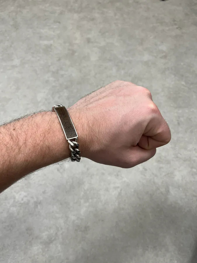 AW2010 Maison Margiela Grey Cuban Link Armband Bracelet JXVpcTM 1