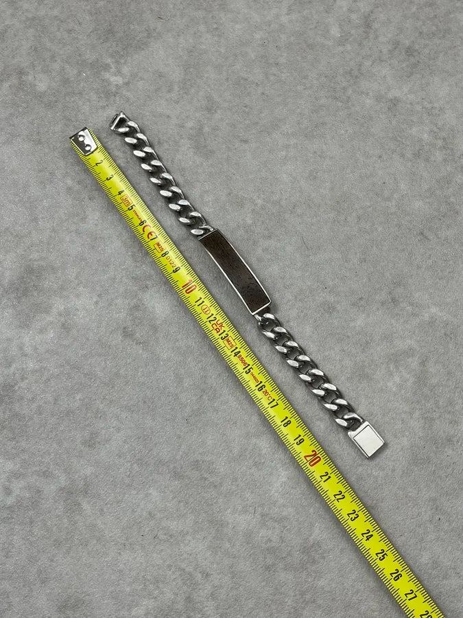 AW2010 Maison Margiela Grey Cuban Link Armband Bracelet JXVpcTM 8