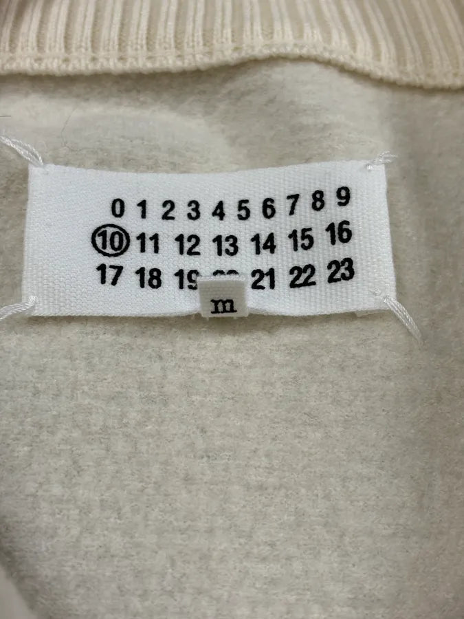 AW2010 Maison Margiela White Flower Zip-up Sweater CJfwhdM 8