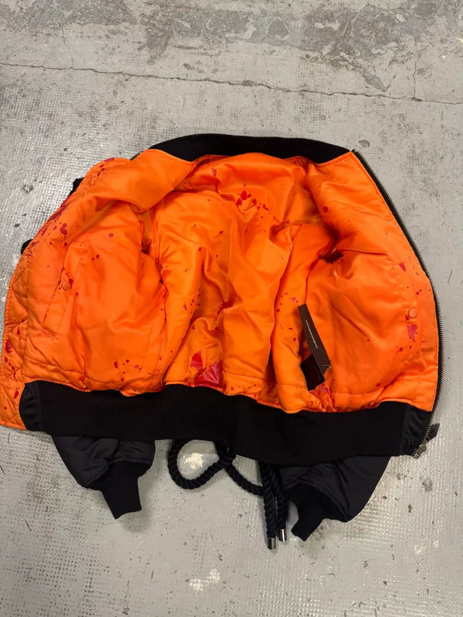 AW2010 Phenomenon Rope Knot Black Nylon Bomber Jacket KHbvSUD 5