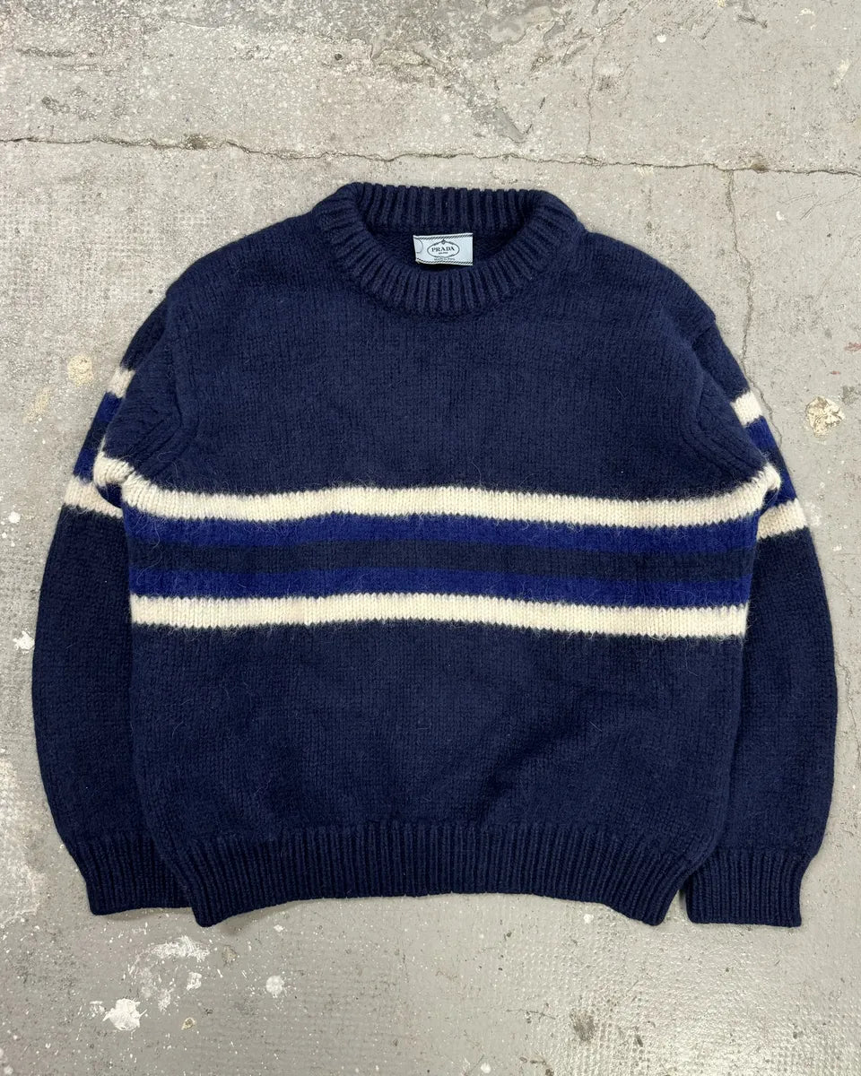 AW2010 Prada Alpaga Blue Marine Sweater (S/M) 0