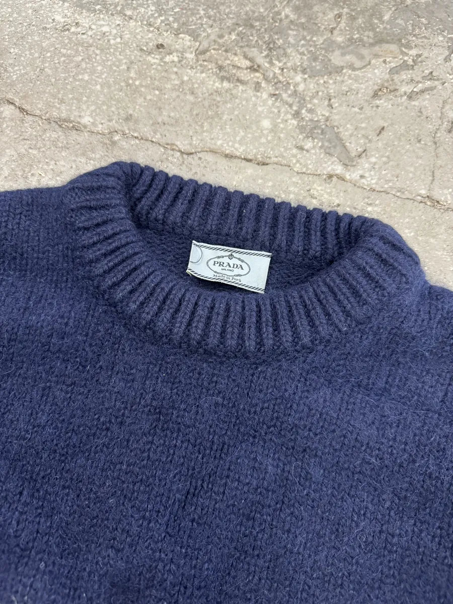 AW2010 Prada Alpaga Blue Marine Sweater (S/M) 5