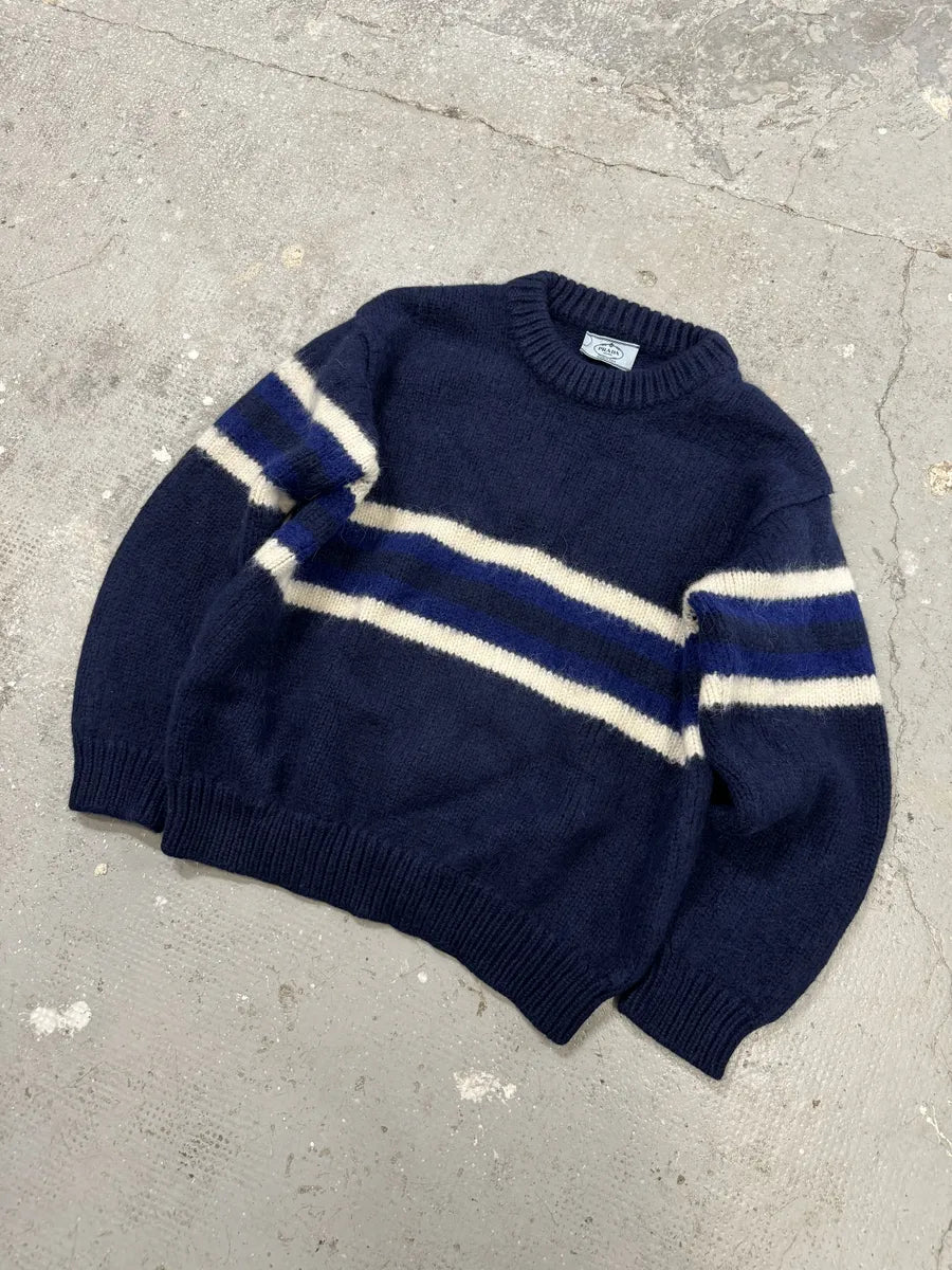 AW2010 Prada Alpaga Blue Marine Sweater (S/M) 7