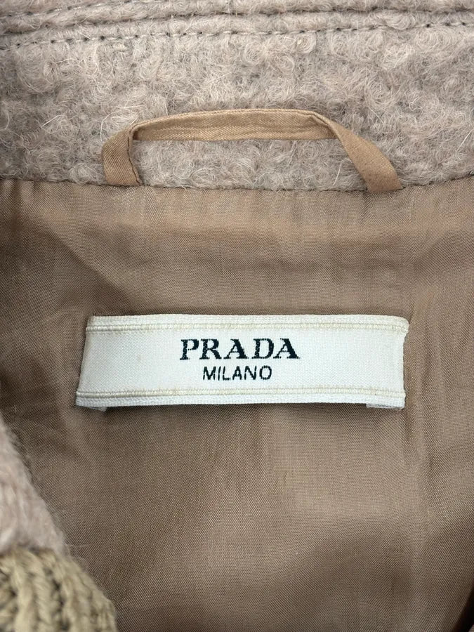 AW2010 Prada Beige Wool Cardigan Jacket zVQdDBV 9