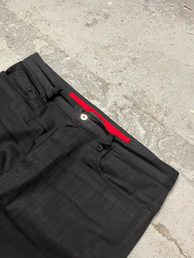 AW2010 Prada Black Comics Slim Denim Jeans GQtBEot 6