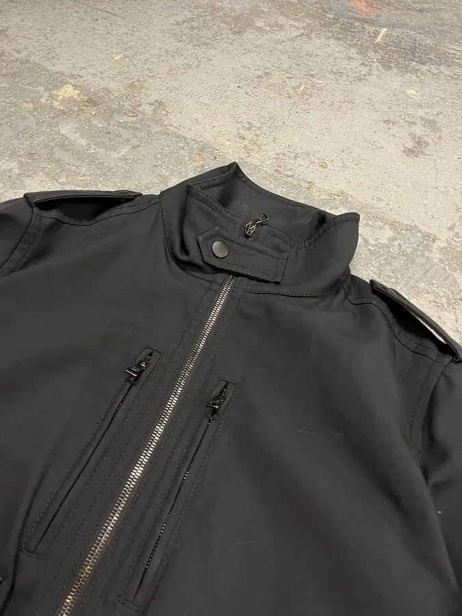AW2010 Prada Black Multi-Pocket Light Bomber Jacket uwfakct 5