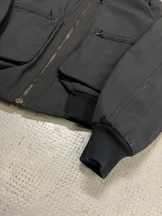 AW2010 Prada Black Multi-Pocket Light Bomber Jacket uwfakct 6