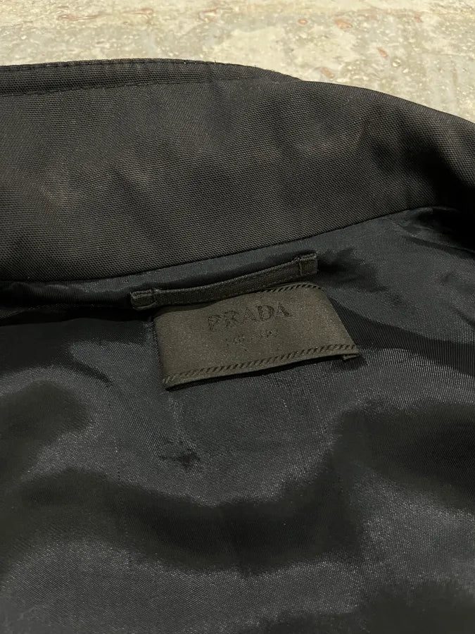 AW2010 Prada Black Multi-Pocket Light Bomber Jacket uwfakct 8