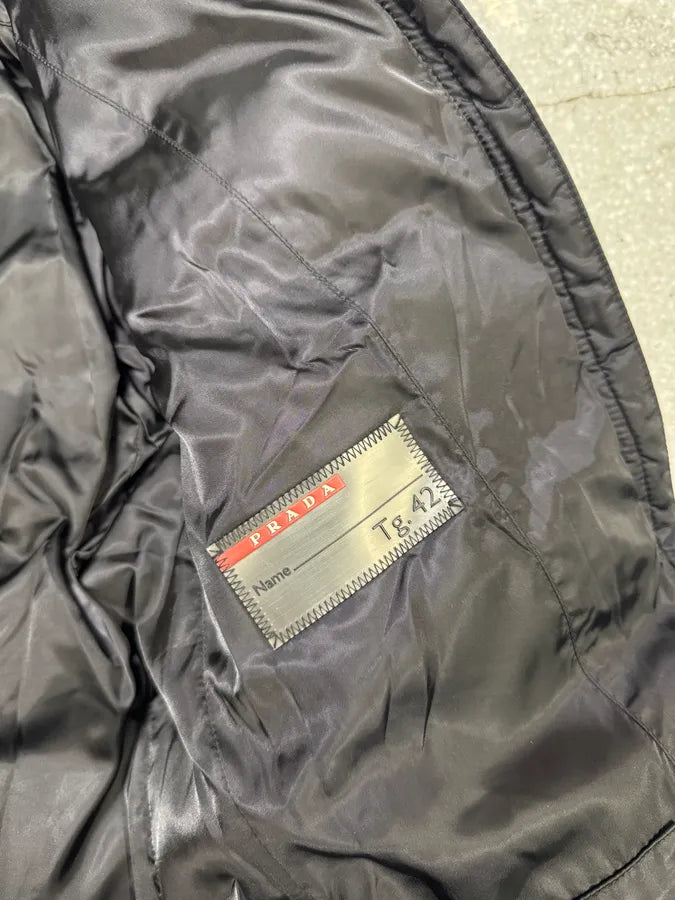 AW2010 Prada Black Puffer Fur Hood Jacket (XS) 6