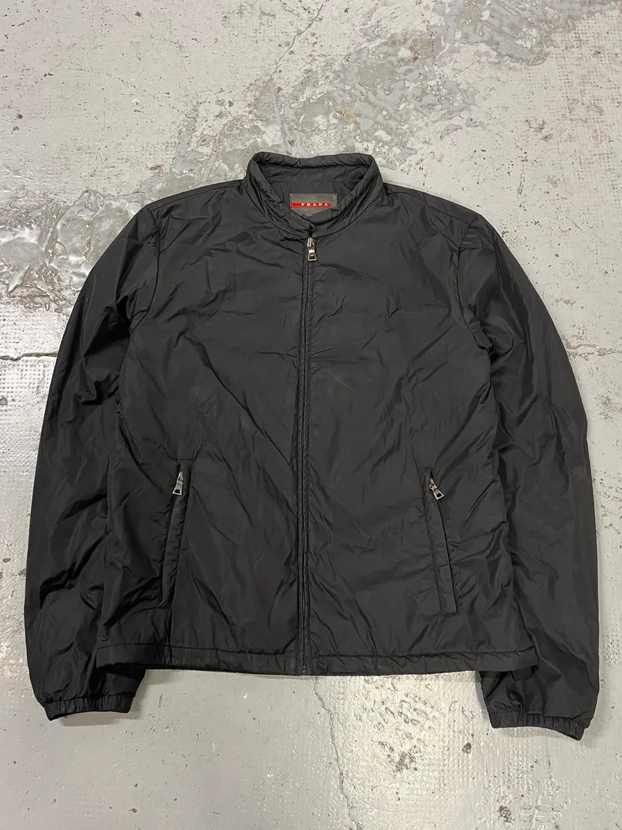 AW2010 Prada Black Pure Black Bomber Jacket Gcllntw 0