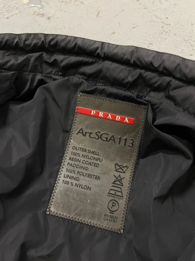 AW2010 Prada Black Pure Black Bomber Jacket Gcllntw 10