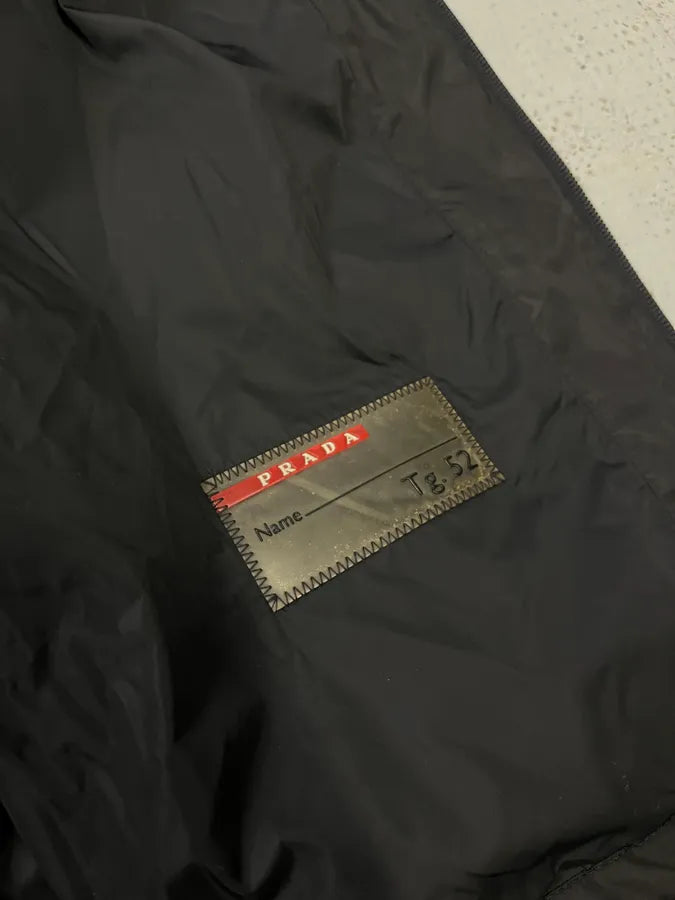 AW2010 Prada Black Pure Black Bomber Jacket Gcllntw 13