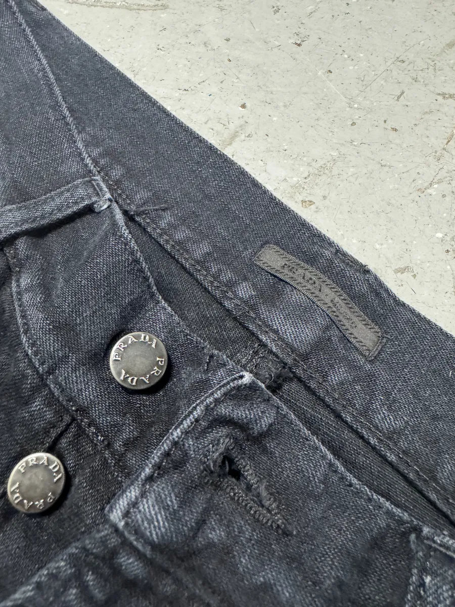 AW2010 Prada Black Straight Denim Jeans  EjJJNMe 7
