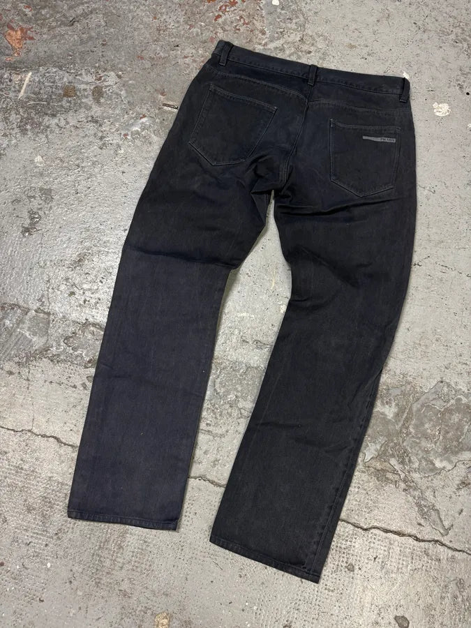 AW2010 Prada Black Washed Tapered Fit Jeans OKjbyfF 3