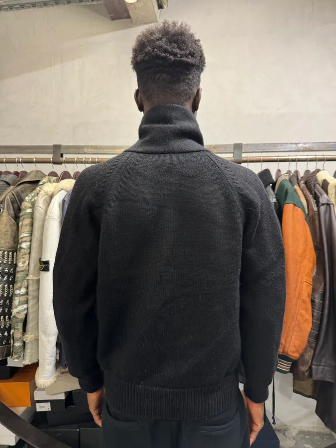 AW2010 Prada Black Wool Buttoned Sweater TiAePwF 2