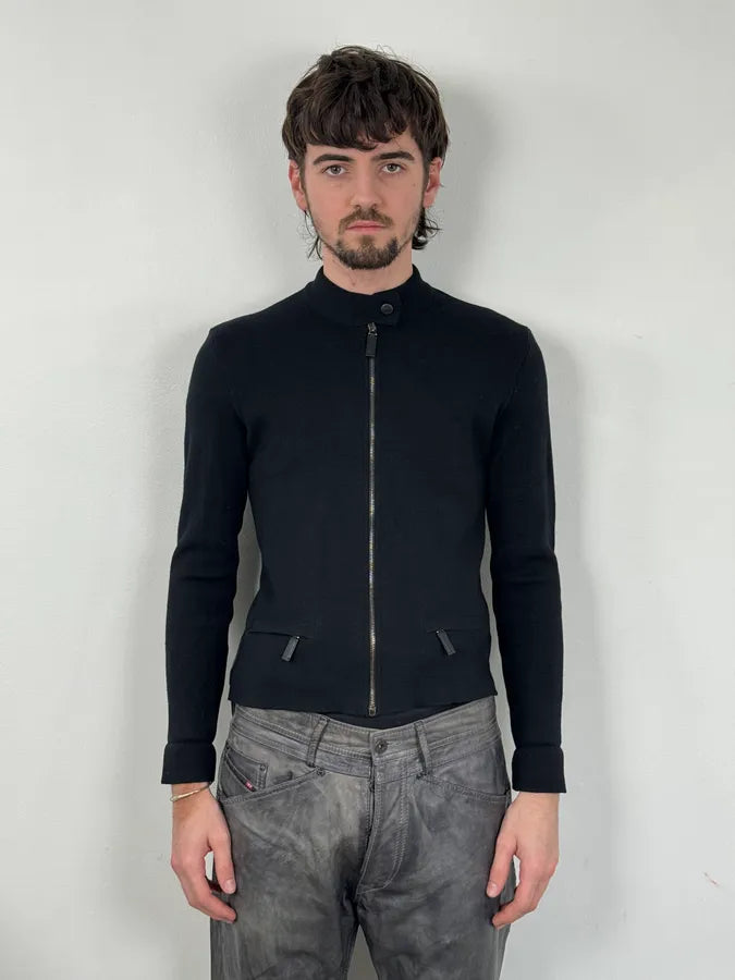 AW2010 Prada Black Wool Cozy Zip-up Sweater gBGTcgE 1