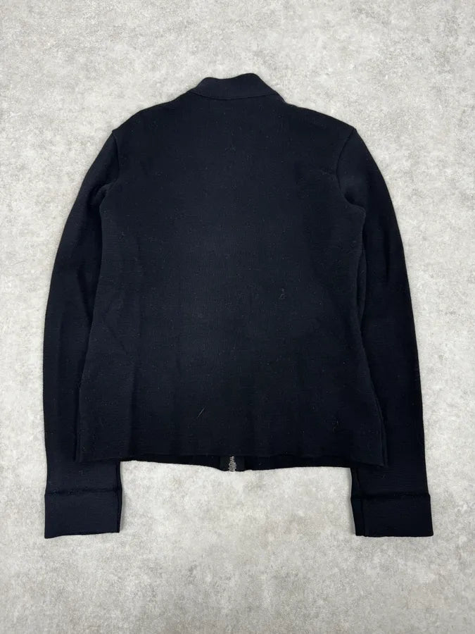 AW2010 Prada Black Wool Cozy Zip-up Sweater gBGTcgE 3