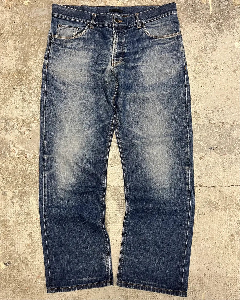 AW2010 Prada Blue Faded Denim Jeans (M/L) pRflpnd 3