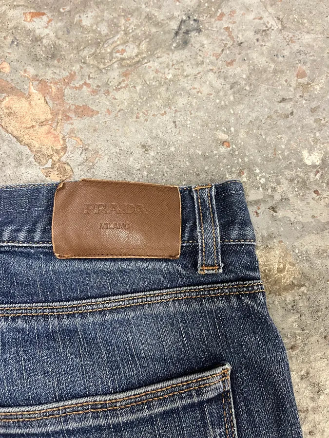 AW2010 Prada Blue Faded Denim Jeans (M/L) pRflpnd 5