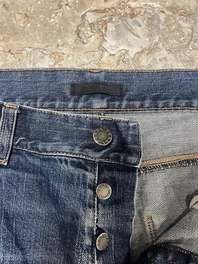 AW2010 Prada Blue Faded Denim Jeans (M/L) pRflpnd 6