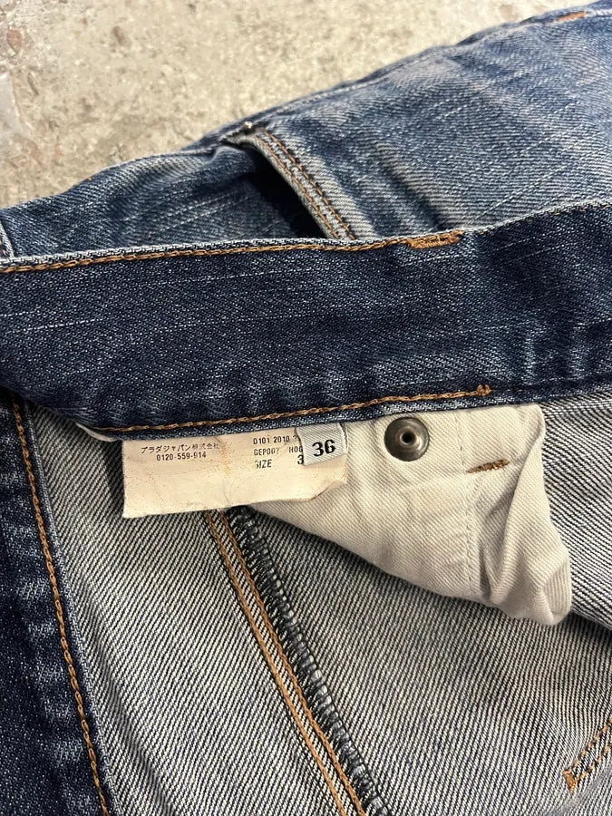 AW2010 Prada Blue Faded Denim Jeans (M/L) pRflpnd 9