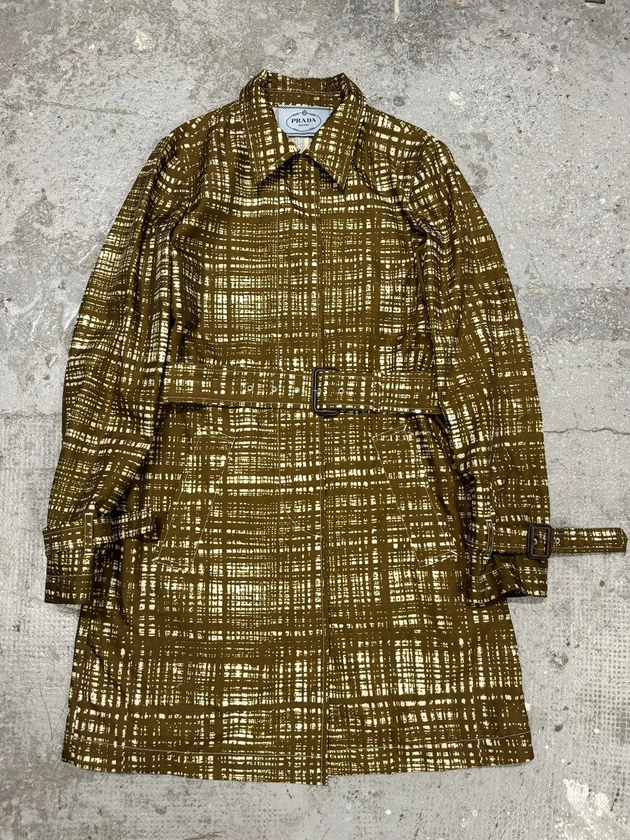 AW2010 Prada Brown Contemporary Elegant Trench Coat (M) cNWaOlb 0