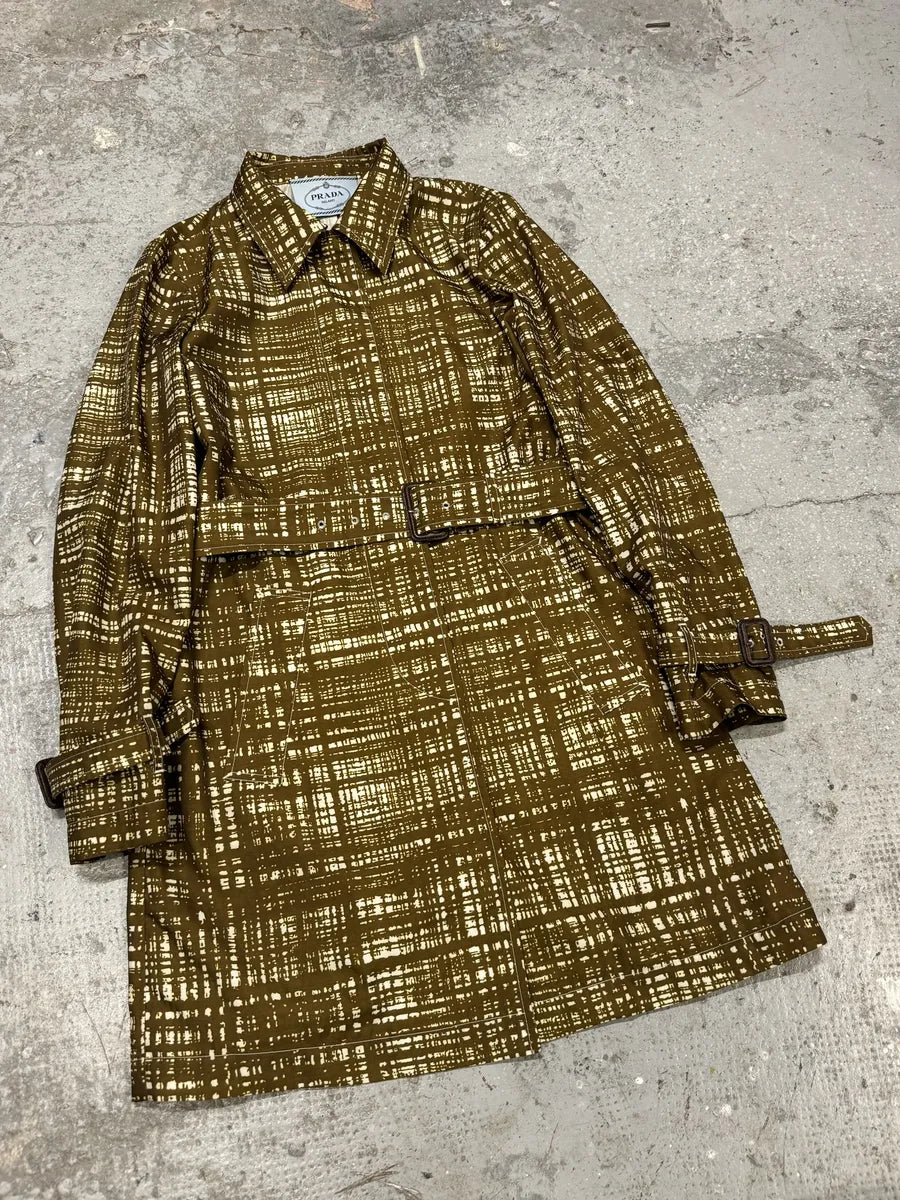 AW2010 Prada Brown Contemporary Elegant Trench Coat (M) cNWaOlb 2