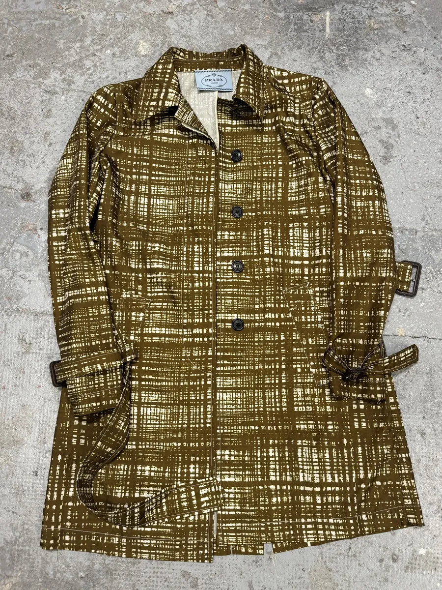 AW2010 Prada Brown Contemporary Elegant Trench Coat (M) cNWaOlb 5