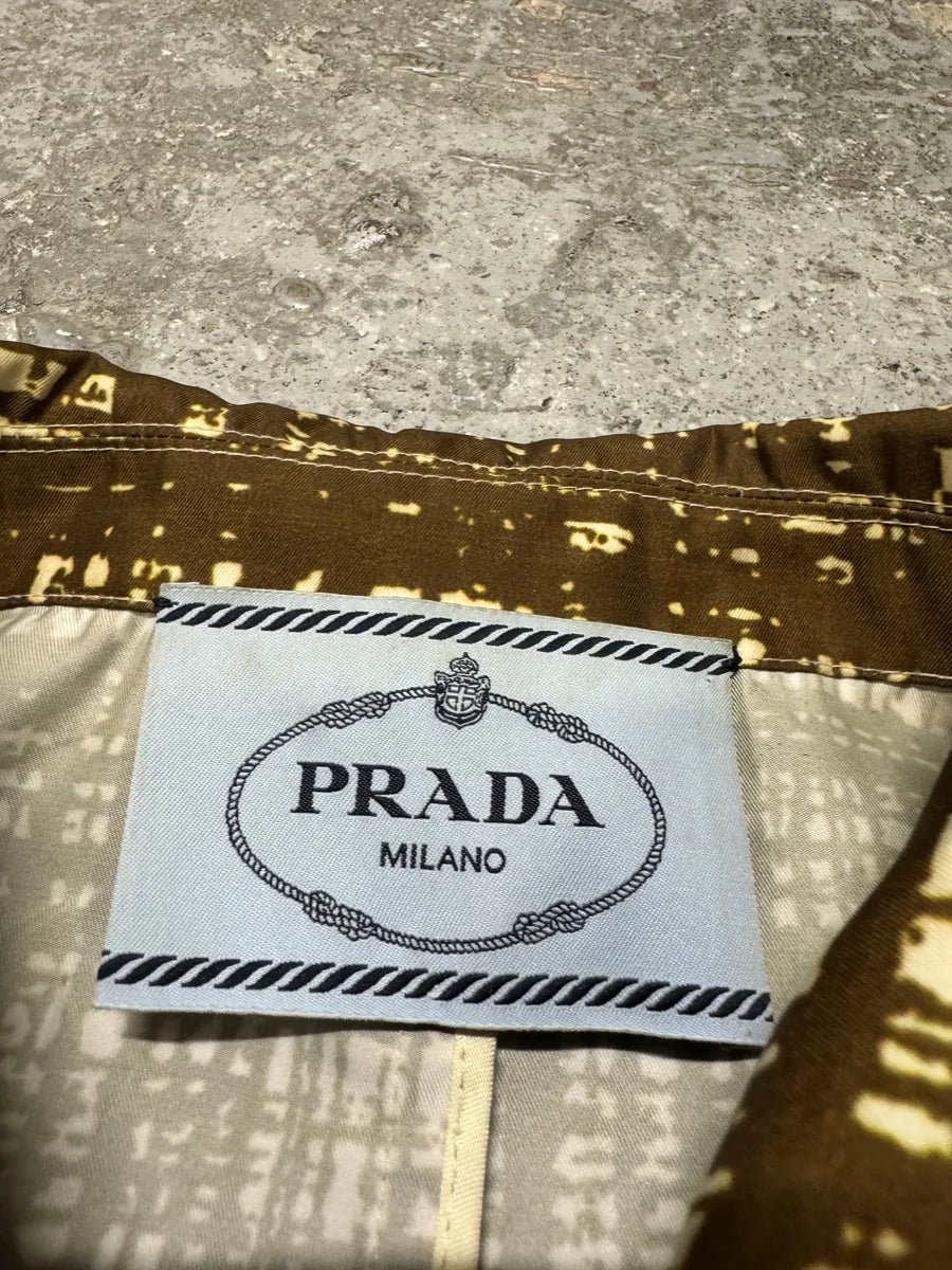 AW2010 Prada Brown Contemporary Elegant Trench Coat (M) cNWaOlb 8