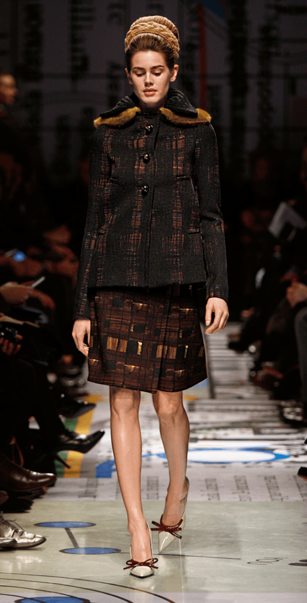 AW2010 Prada Brown Silk Skirt LhhFwLJ 1