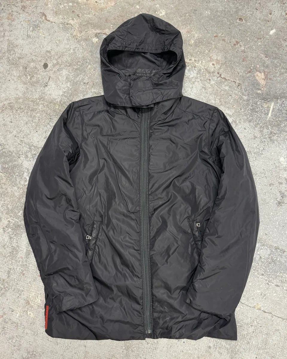 AW2010 Prada Linea Rossa Black Sport Hooded Jacket (L) 0