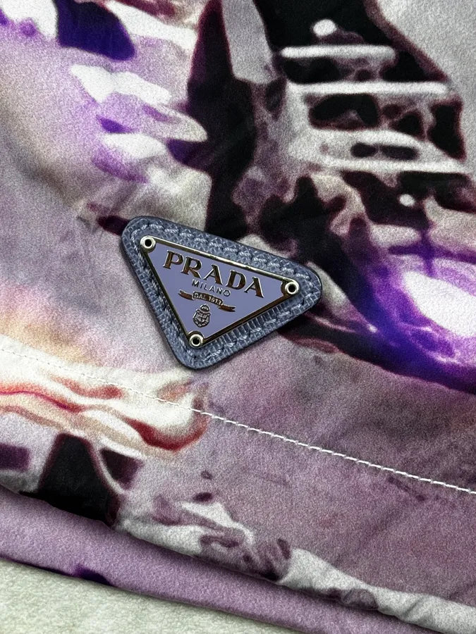 SS2010 Prada Beach Landscape Purple Windbreaker Jacket VneWsxs 9