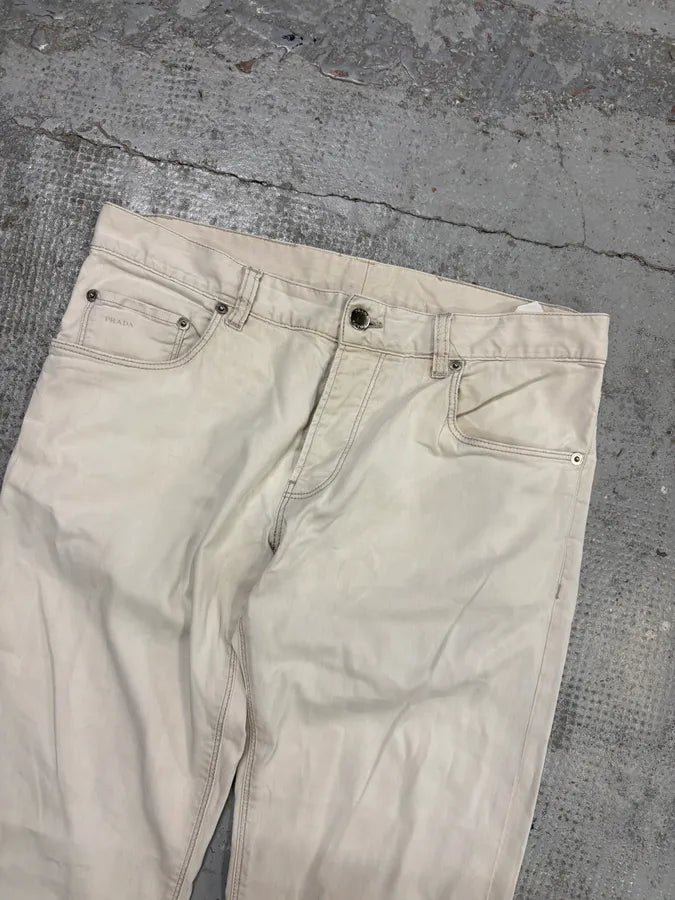 AW2010 Prada White Slim Jeans HAeMVda 4