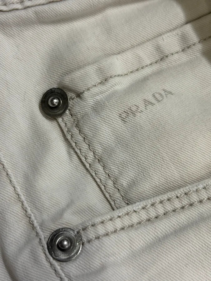 AW2010 Prada White Slim Jeans HAeMVda 9