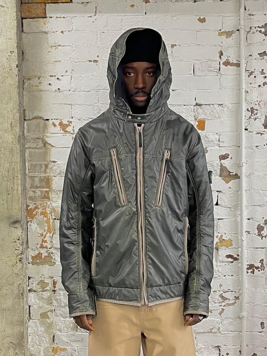 AW2010 Stone Island Obscure Shadow Liquid Reflective Bomber Jacket JShYGga 1