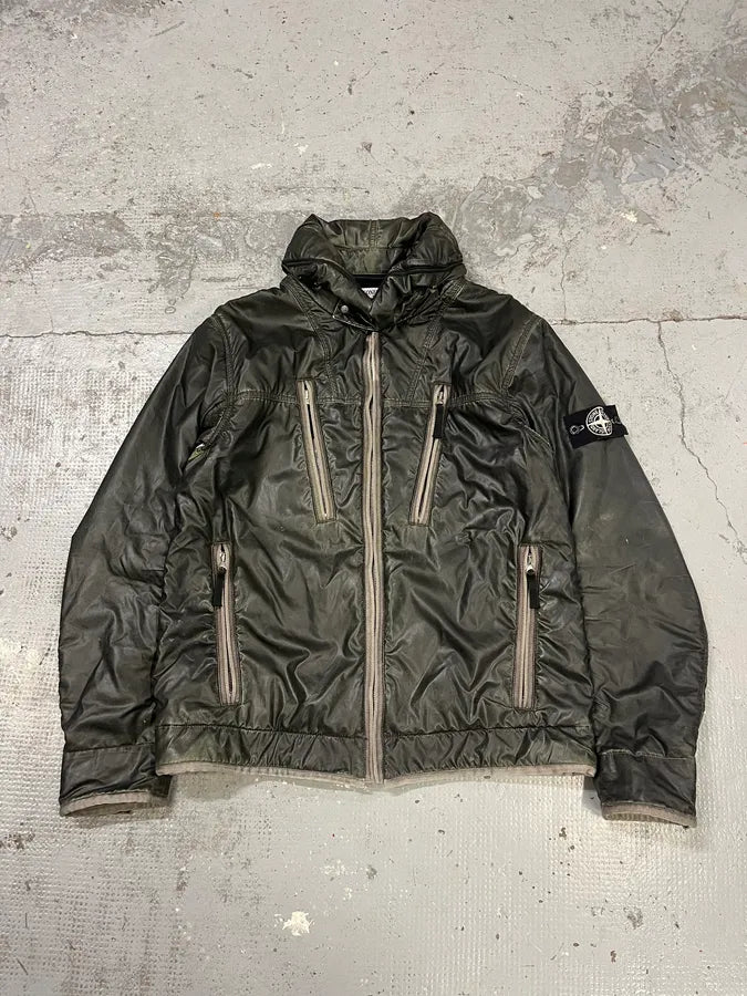 AW2010 Stone Island Obscure Shadow Liquid Reflective Bomber Jacket JShYGga 4