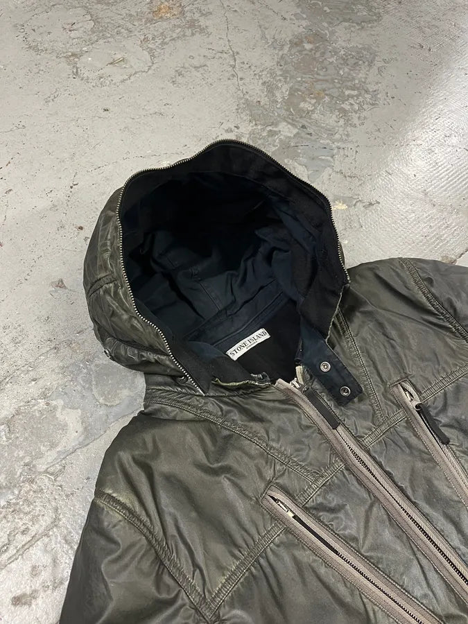 AW2010 Stone Island Obscure Shadow Liquid Reflective Bomber Jacket JShYGga 7