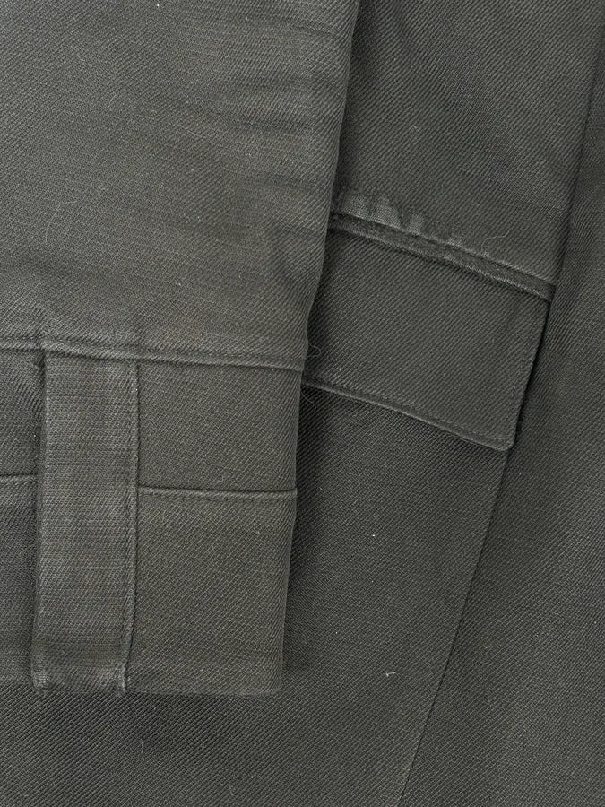 AW2010 Yves Saint Laurent Classy Officer Buttoned Black Long Wool Coat BtWRhJV 8